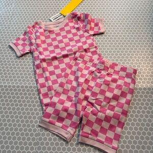 NWT Old Navy Pink Checkerboard Kids Pajama Set Size 5T
